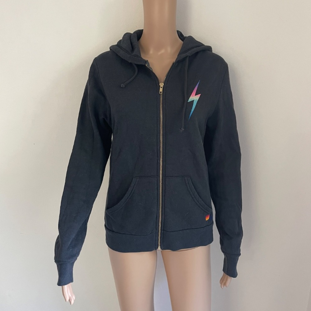 Aviator Nation Rainbow bolt hoodie